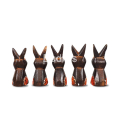 Wholesale Wooden Animal Model Rabbit Set 5 Pieces