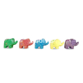 Wholesale Wooden Animal Statue Elephant Model Set 5