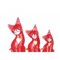 Wholesale Wooden Animal Figurine Cat Model Set 3