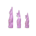 Wholesale Wooden Animal Statue Cat Model Set 3