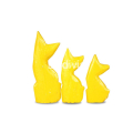 Wholesale Wooden Animal Statue Cat Model Set 3