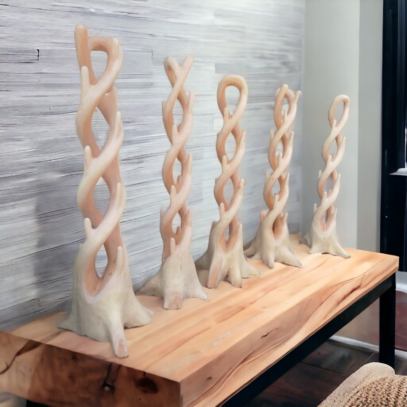 Wholesale Wooden Tree Caps, Natural Solid Wood Hangers For Living Room