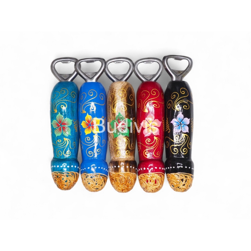 Wholesale Wooden Penis Bottle Oppeners with Flower Painting