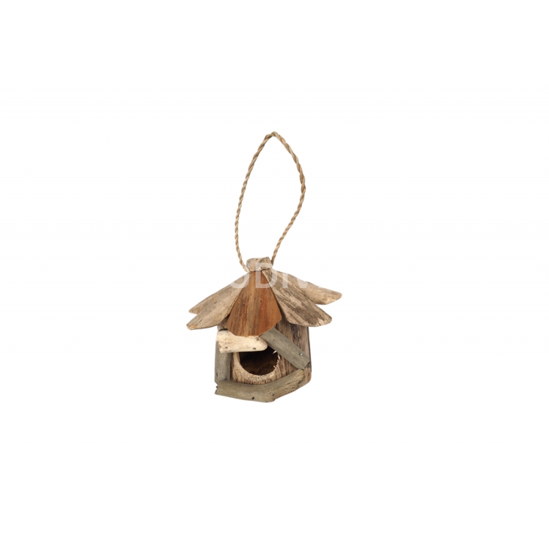 Wholesale Wooden Bird House Hanging Garden Decoration, Bird Nest Driftwood Garden Decor