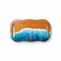 Wholesale Wooden Resin Cutting Board for Kitchen Set or Home Decoration with Ocean Wave Theme