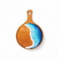 Wholesale Wooden Resin Cutting Board for Kitchen Set or Home Decoration with Ocean Wave Theme