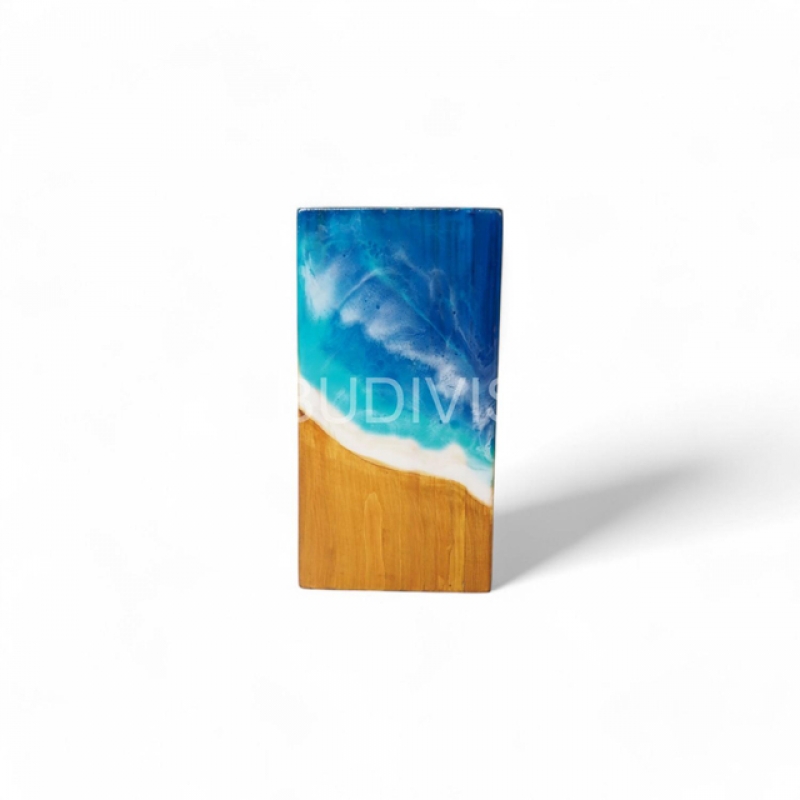 Wholesale Wooden Resin Cutting Board for Kitchen Set or Home Decoration with Ocean Wave Theme