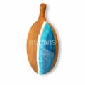 Wholesale Wooden Resin Cutting Board for Kitchen Set or Home Decoration with Ocean Wave Theme