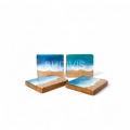 Wholesale Wooden Resin Cutting Board for Kitchen Set or Home Decoration with Ocean Wave Theme