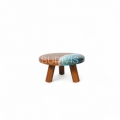 Wholesale Wooden Resin Mini Chair for Kitchen Set or Home Decoration with Ocean Wave Theme