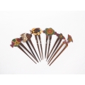 Wholesale Wood hair stick, Wooden hair stick, Handmade wooden hairpin, Wood hair stick set 5