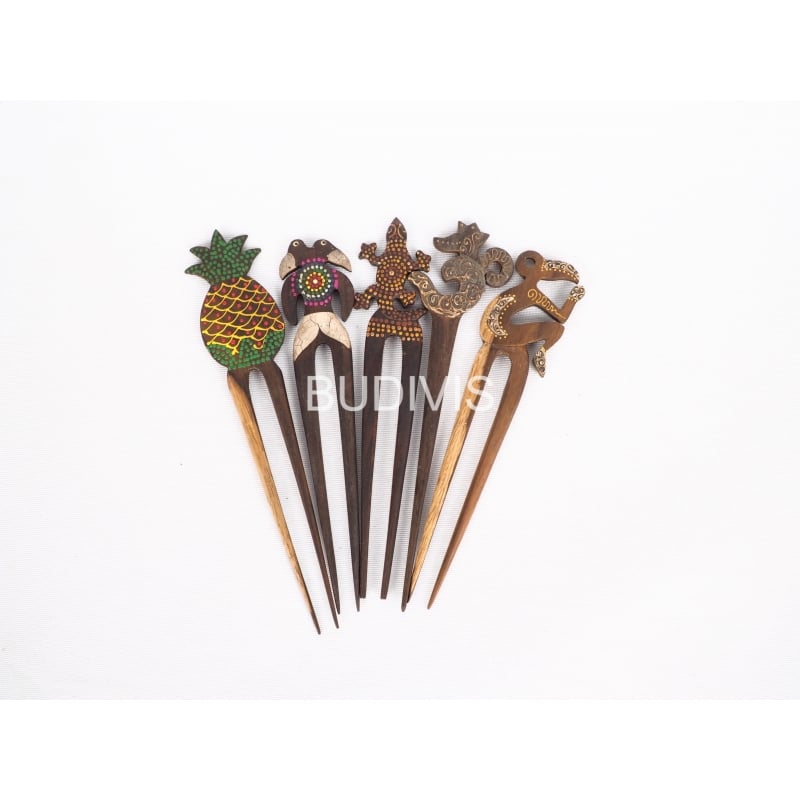 Wholesale Wood hair stick, Wooden hair stick, Handmade wooden hairpin, Wood hair stick set 5