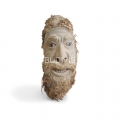 Wholesale Handcrafted Bamboo Root Carving, Rustic Old Man Face Sculpture