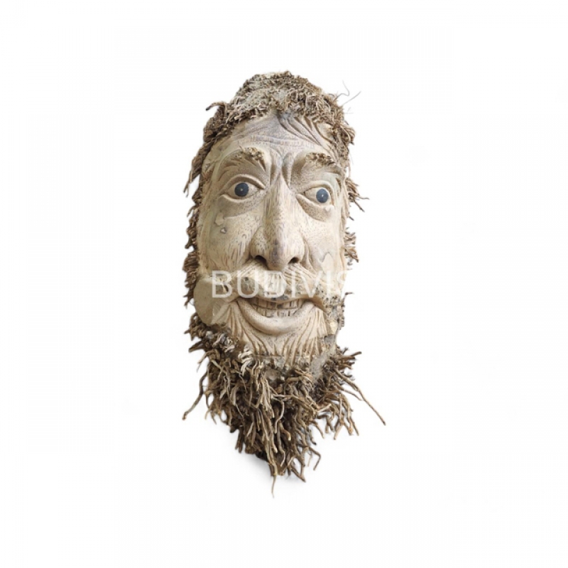 Wholesale Traditional Bamboo Root Carving, Detailed Old Man Sculpture for Garden Décor