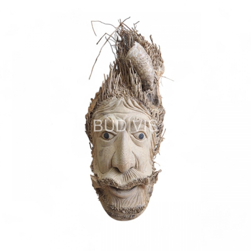 Wholesale Natural Bamboo Root Carving, Authentic Old Man Face Sculpture for Nature Lovers